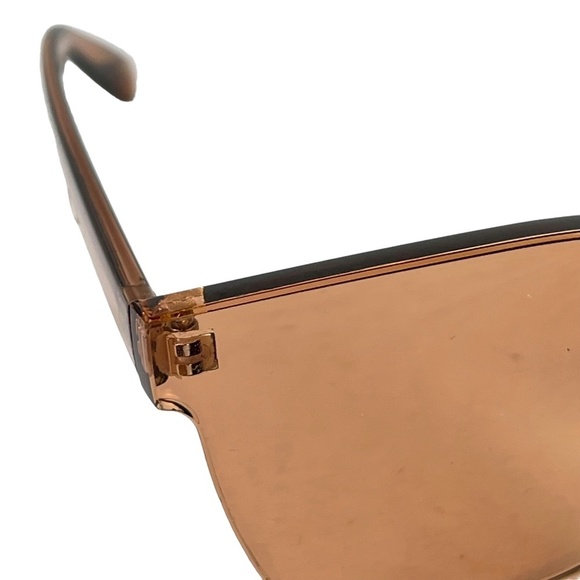 Sunglasses Sun Glasses Women's Shades Rimless Plastic Brown Vacation Summer Pool - Picture 3 of 16